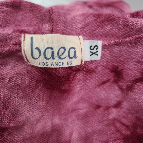 NWOT BAEA Los Angelos tie‎ dye zip front Hoodie - Size X-Small - Picture 6 of 6